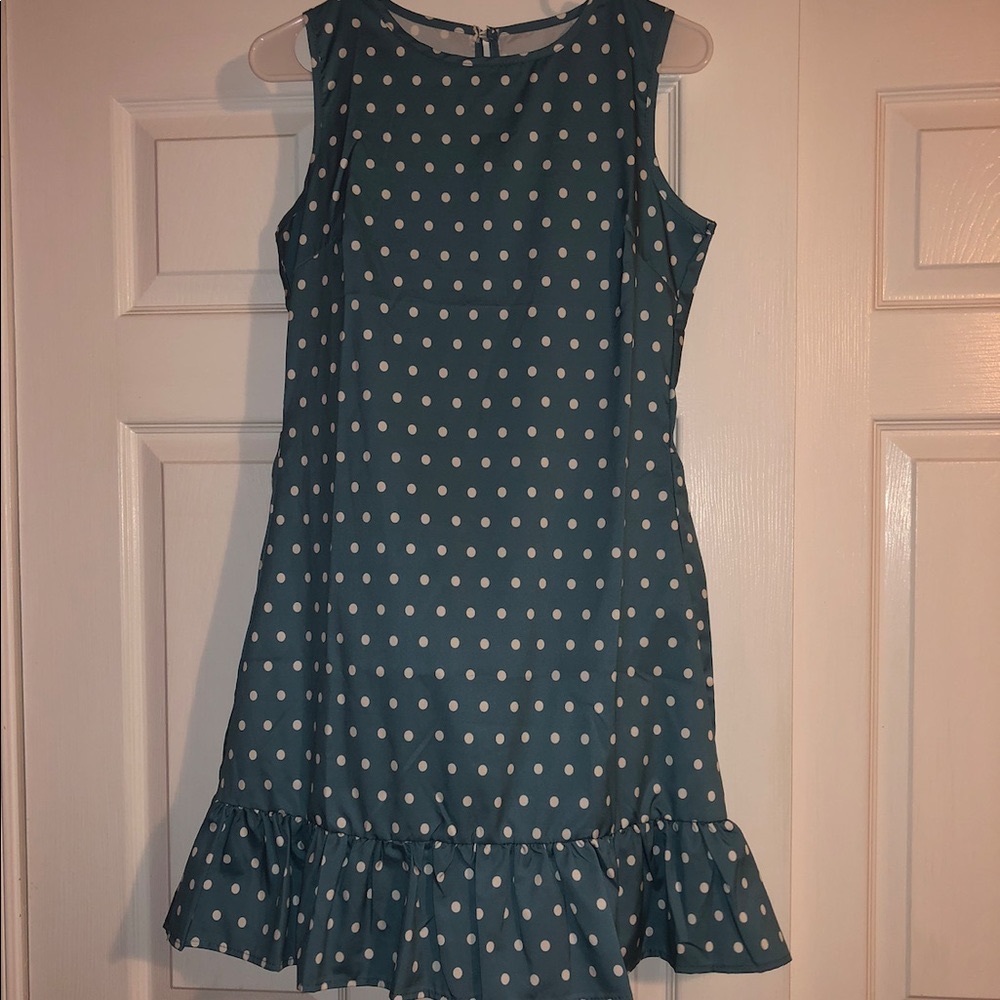 NWOT!!! Polka Dot Peplum Dress